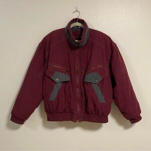 Luhta Jacket Women’s L/XL Red Gray Vintage Winter Ski Jacket EU 42